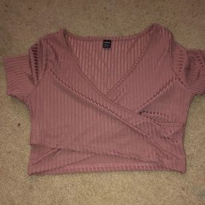 Pink crop top